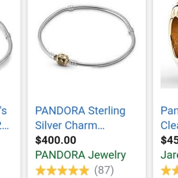 Pandora 14k  & (925) charm bracelet - Picture 2 of 7